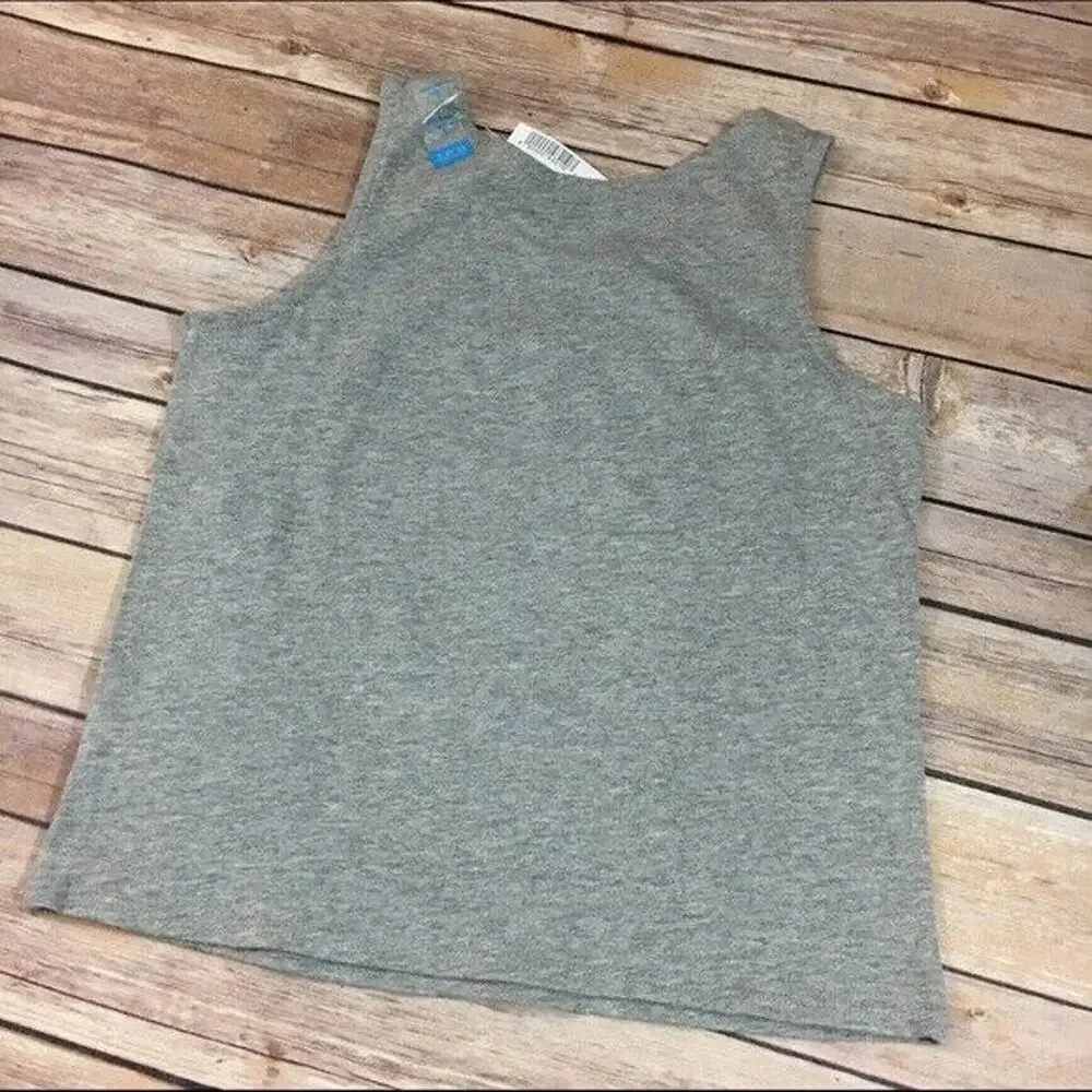 Children's Place‎ Girls Tank Top 10 12 Gray Tank Ribbon Friendship Bracelet NEW